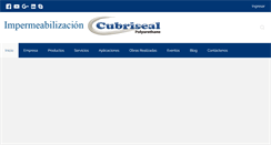 Desktop Screenshot of cubriseal.com