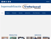 Tablet Screenshot of cubriseal.com